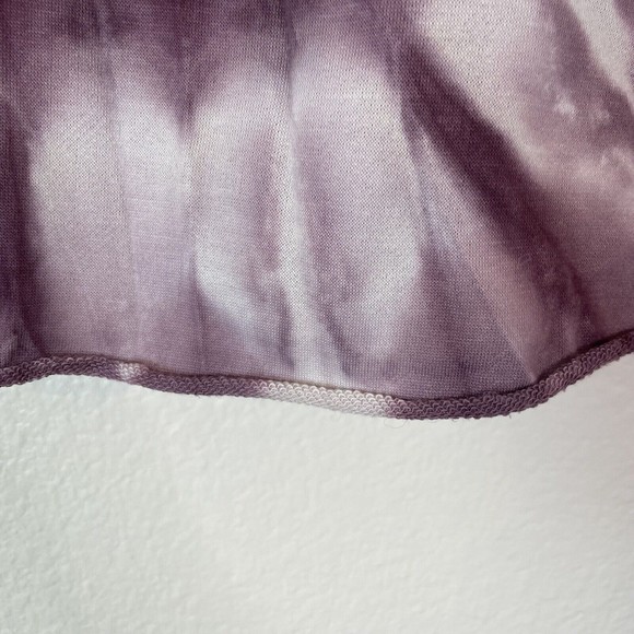 Rue 21 Cropped Tie Dye Jodie Hooded Sweatshirt Purple White Medium - Picture 11 of 13